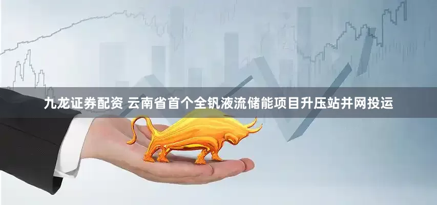 九龙证券配资 云南省首个全钒液流储能项目升压站并网投运