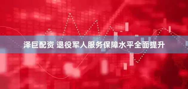 泽巨配资 退役军人服务保障水平全面提升