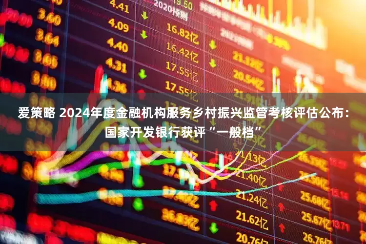 爱策略 2024年度金融机构服务乡村振兴监管考核评估公布：国家开发银行获评“一般档”