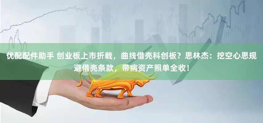 优配配件助手 创业板上市折戟，曲线借壳科创板？思林杰：挖空心思规避借壳条款，带病资产照单全收！